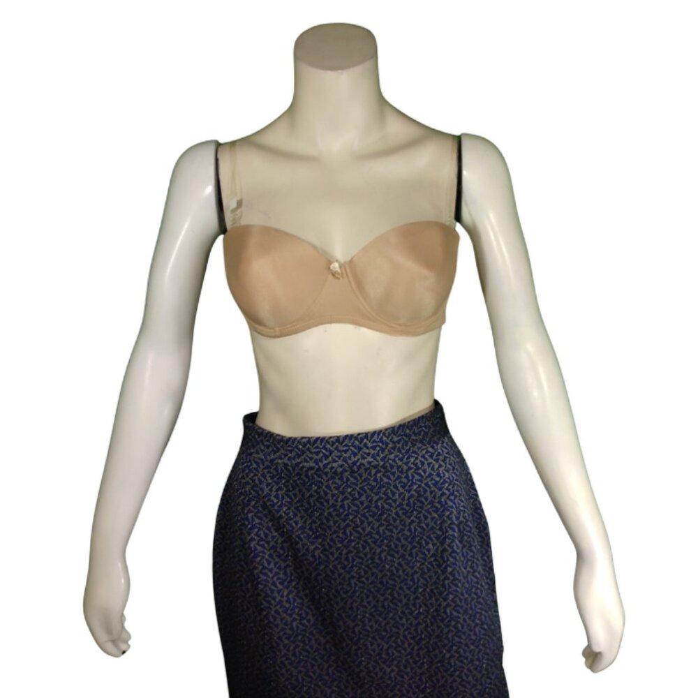 Women Tan Bra with clear straps